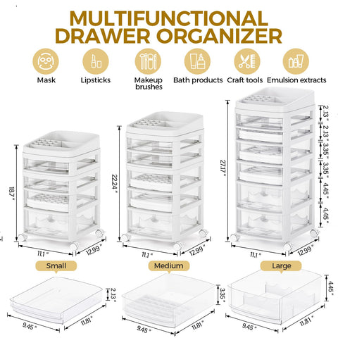 APEXCHASER clear drawer close-up showing dust-resistant acrylic design