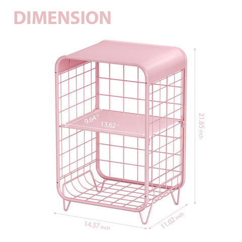 APEXCHASER cute kids pink nightstand bedroom scene shows versatile decor.