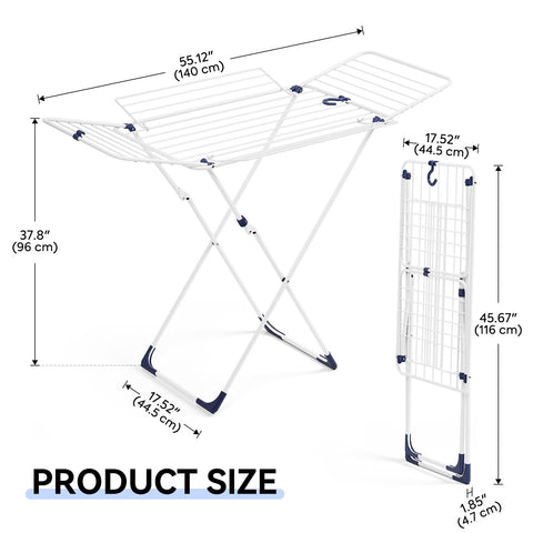 APEXCHASER drying rack with four gullwings for versatile drying
