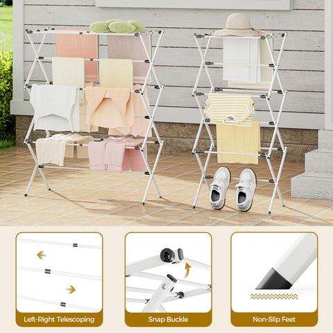 APEXCHASER easy-assembly drying rack enables quick setup with secure joints.
