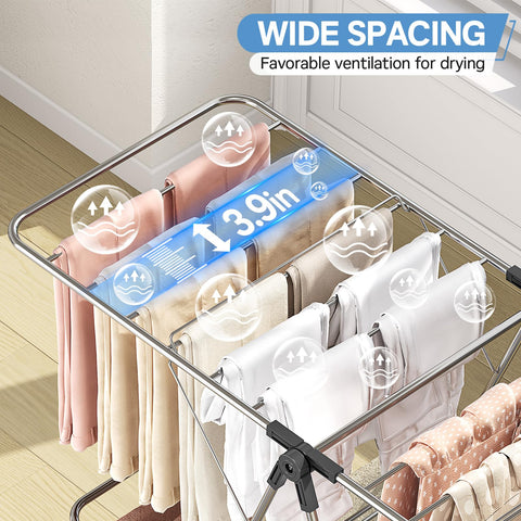 APEXCHASER foldable rack designed for compact storage after use.