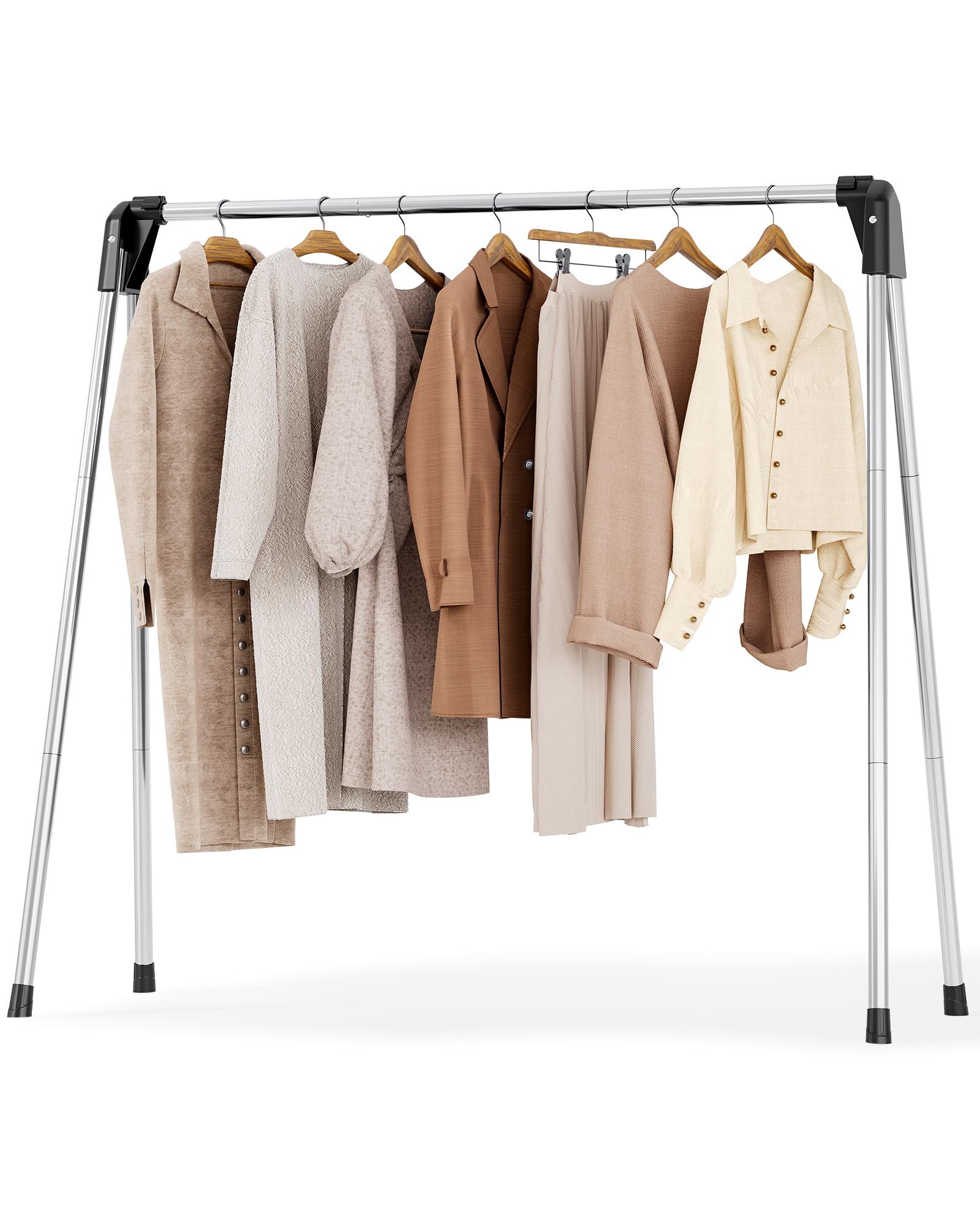 APEXCHASER clothes drying rack folded flat for compact storage and easy transport