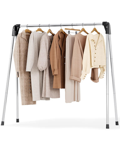 APEXCHASER clothes drying rack folded flat for compact storage and easy transport