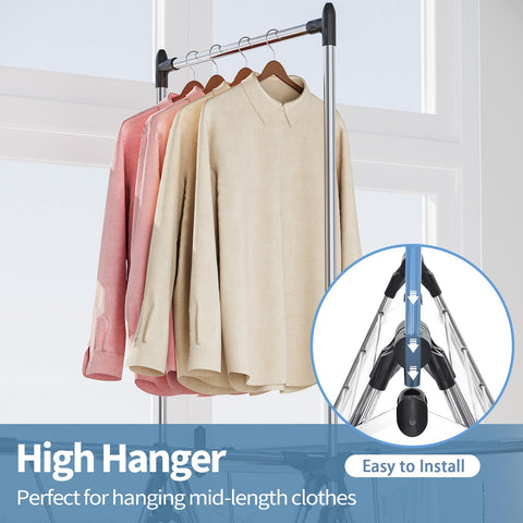 APEXCHASER folding drying rack stored compactly saves space in small laundry areas