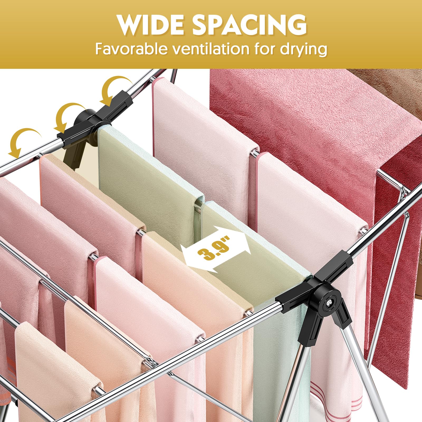 APEXCHASER drying rack lower tier for small items like socks