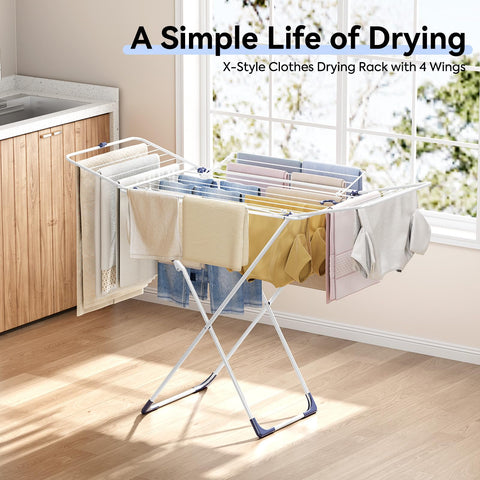 APEXCHASER drying rack rust-proof coating resists weather