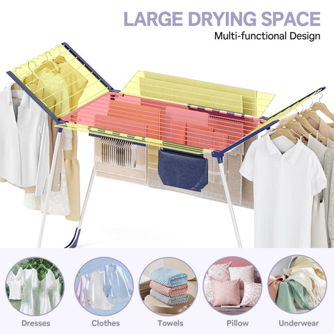 APEXCHASER sock-clips-drying-rack securely holds small items while drying.