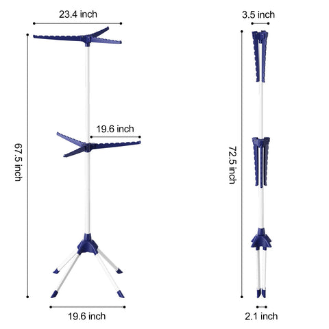 APEXCHASER drying rack with stable base and four legs