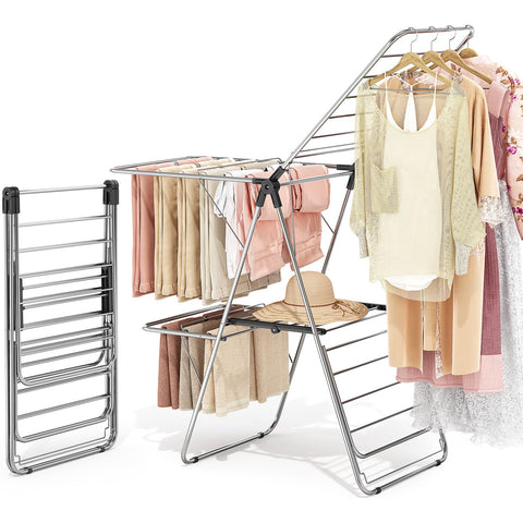APEXCHASER sturdy frame supports bedding and towels efficiently.