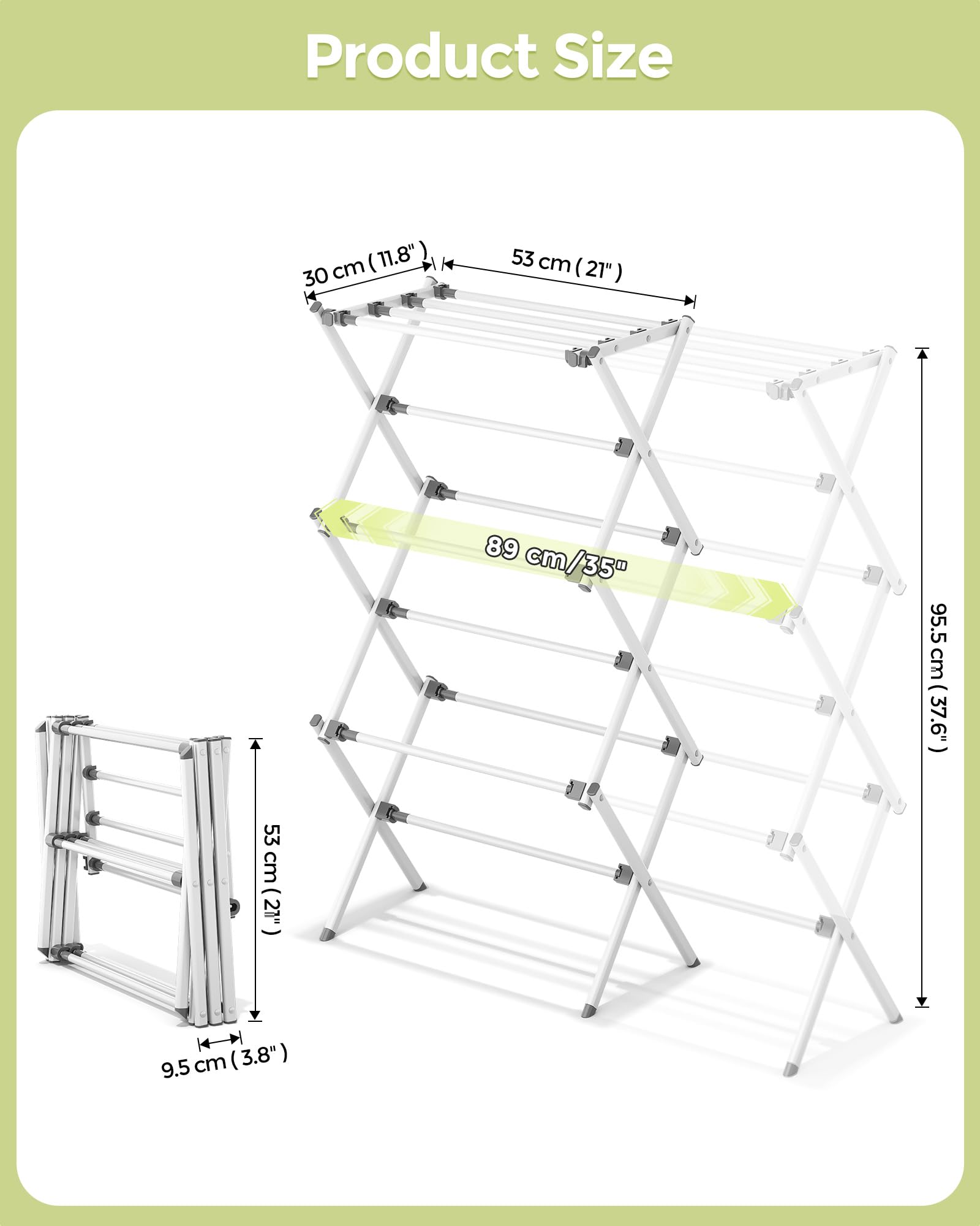 APEXCHASER collapsible drying rack saves space when not in use