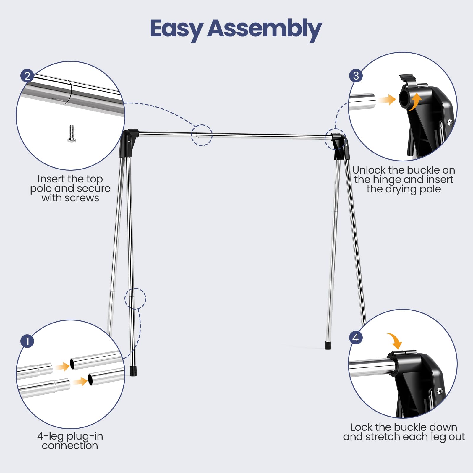 APEXCHASER foldable drying rack shown flat for compact storage.