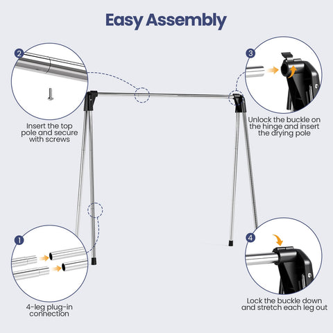 APEXCHASER foldable drying rack shown flat for compact storage.