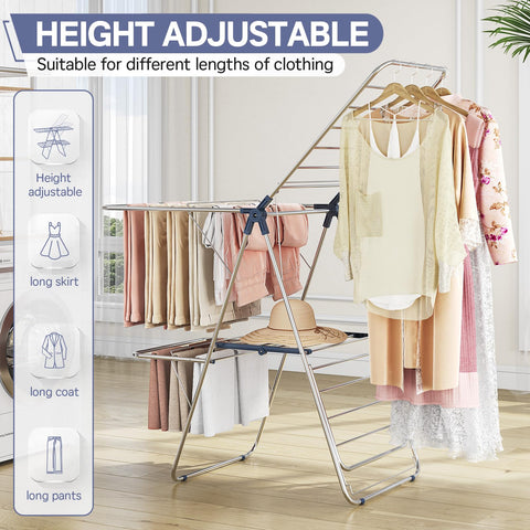 APEXCHASER foldable rack saves space when not in use.