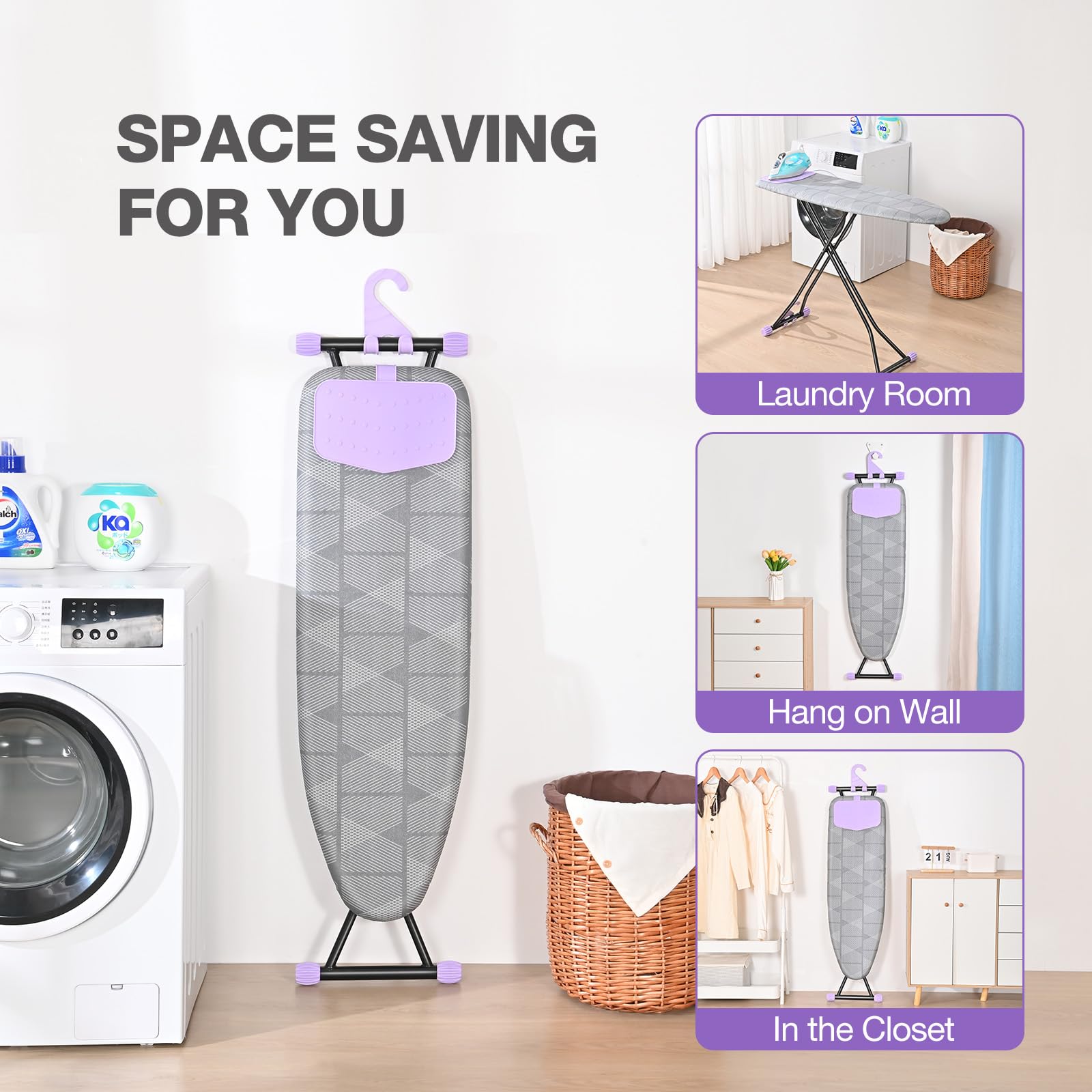 APEXCHASER heat-resistant iron mat protects surfaces during ironing