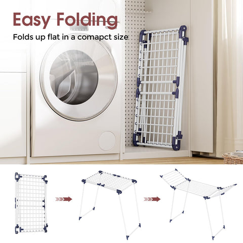 APEXCHASER heavy-duty drying rack construction provides stable support