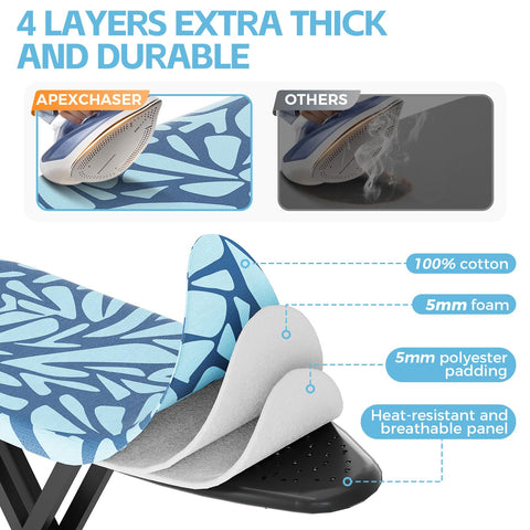 APEXCHASER height-adjustable ironing board with seven ergonomic settings