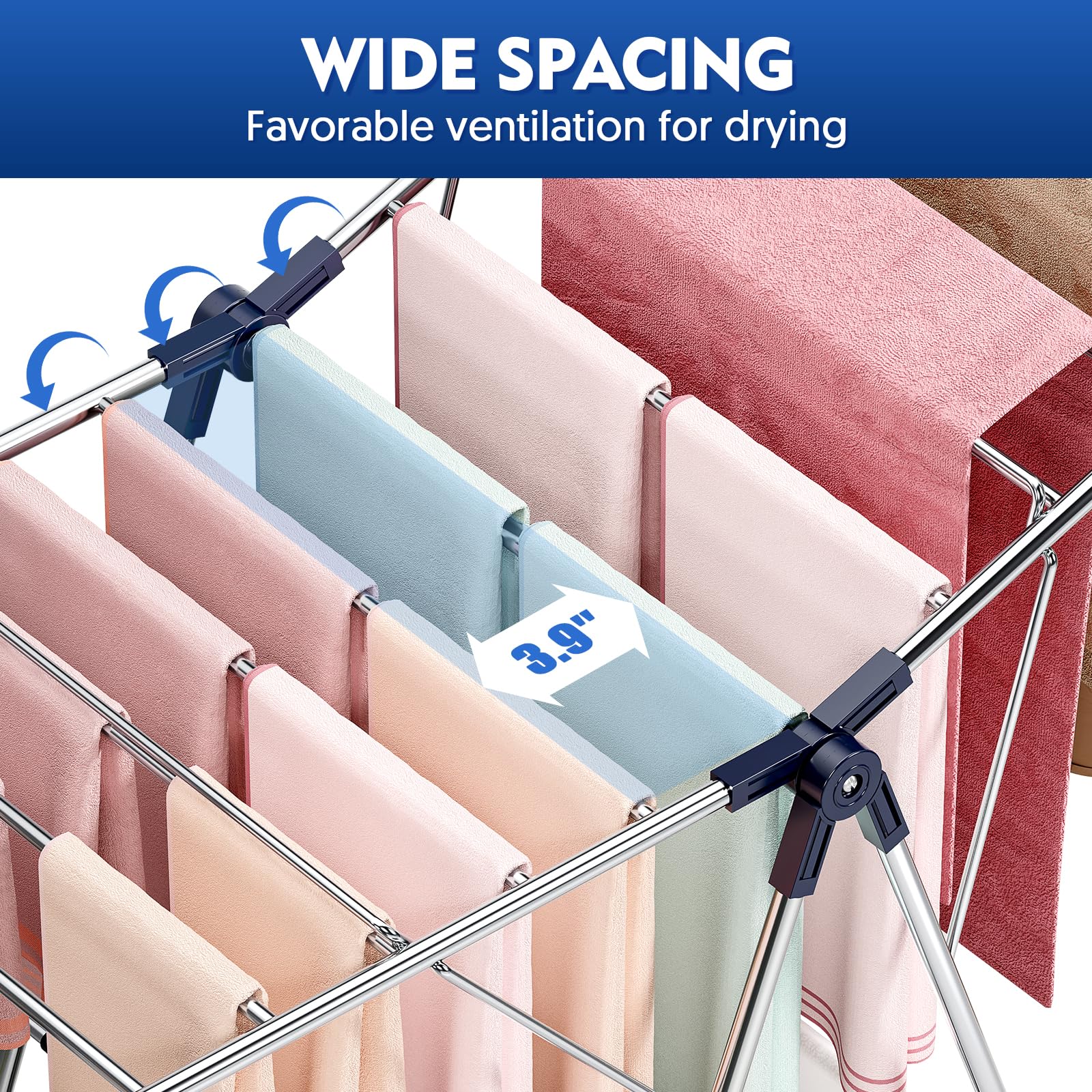 APEXCHASER indoor-outdoor drying rack suitable for various spaces.