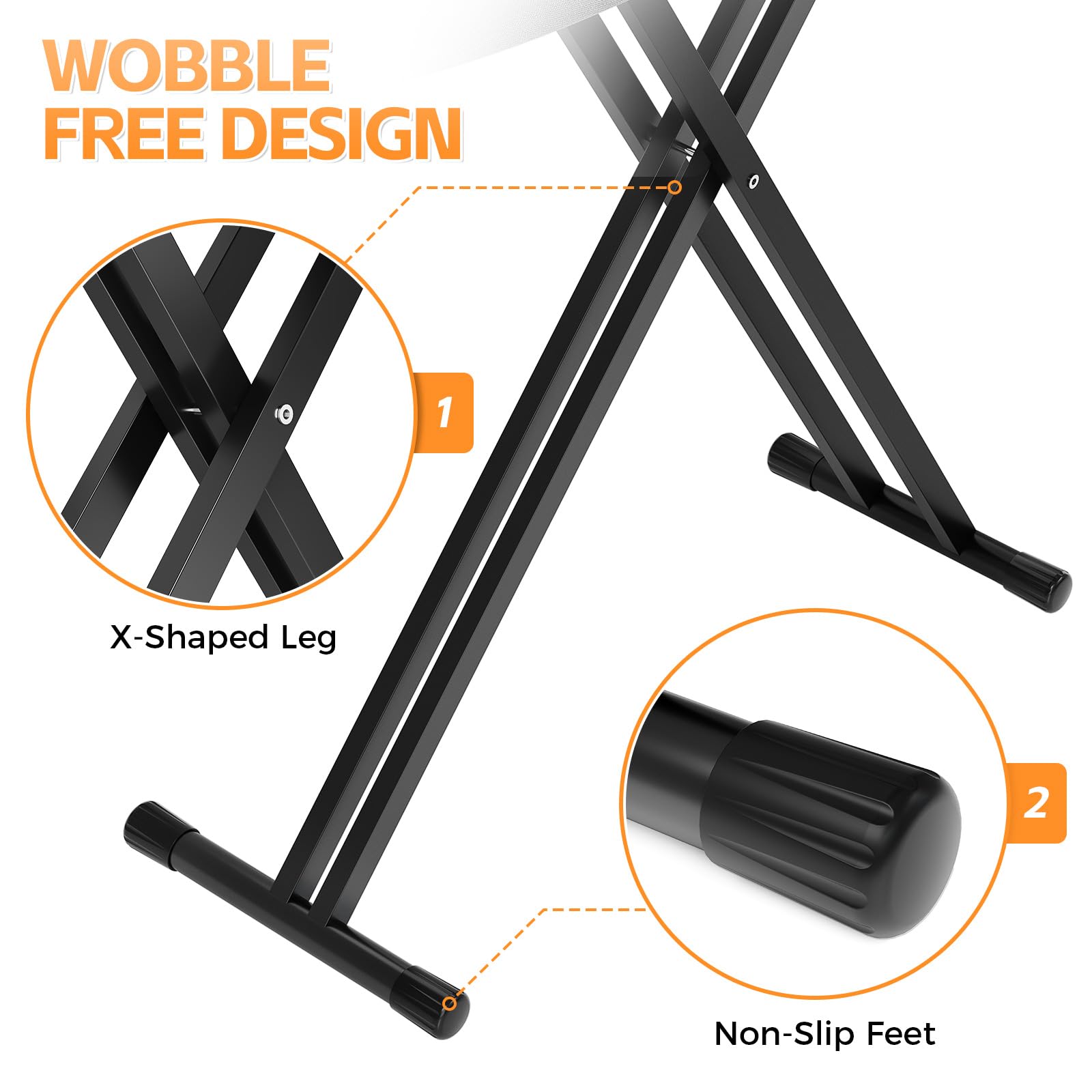 APEXCHASER anti-slip legs ensure stable ironing on any surface.