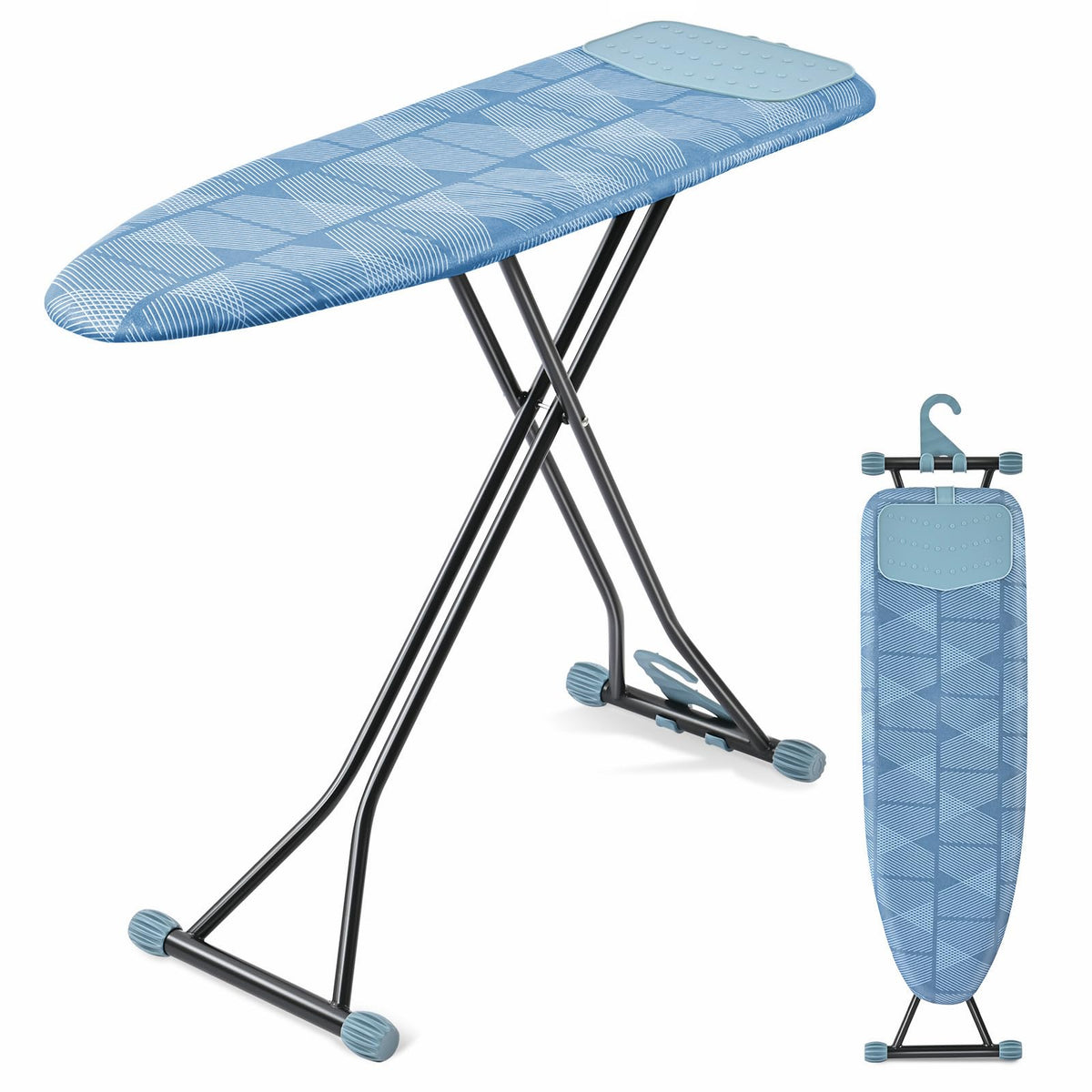 APEXCHASER ironing board compact size highlights space-saving design for tight rooms.