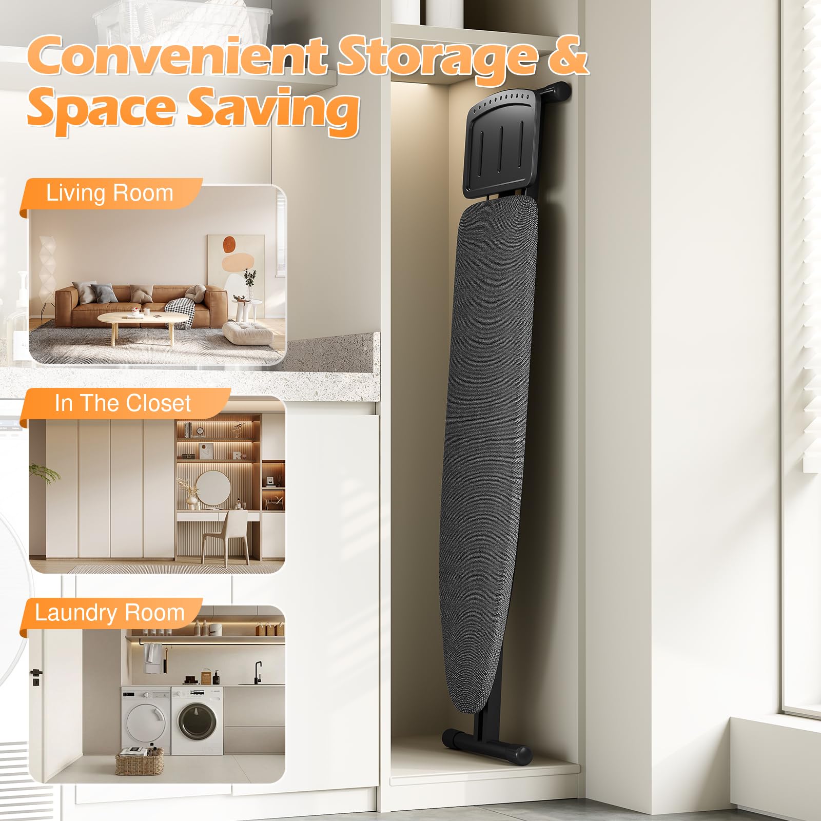 APEXCHASER cover detail reveals multi-layer, heat-resistant fabric for smooth ironing.