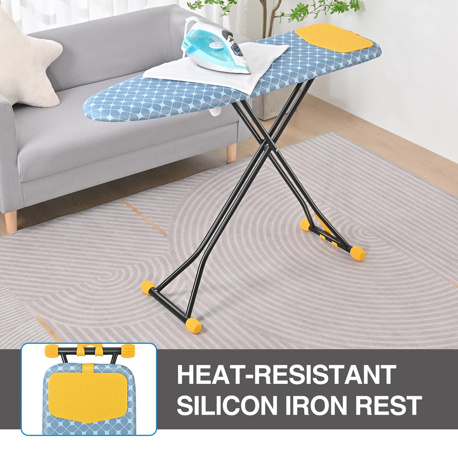 APEXCHASER ironing board extra-thick cover delivers smooth, fast ironing results