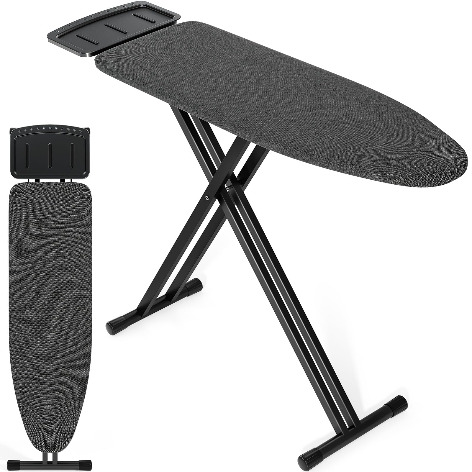 APEXCHASER ironing board full size front view for ergonomic setup and comfort.