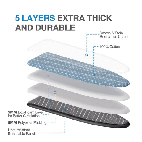 APEXCHASER ironing board height adjustable to suit your height and stance