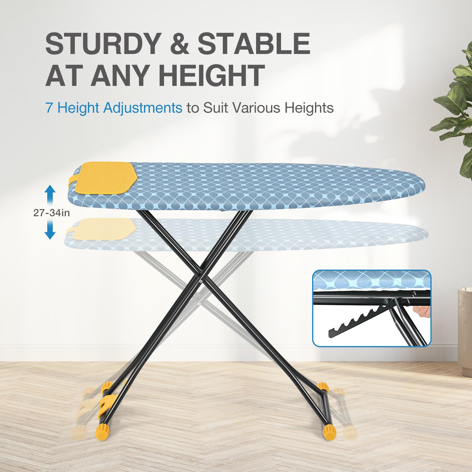 APEXCHASER ironing board iron rest keeps your iron safely rested