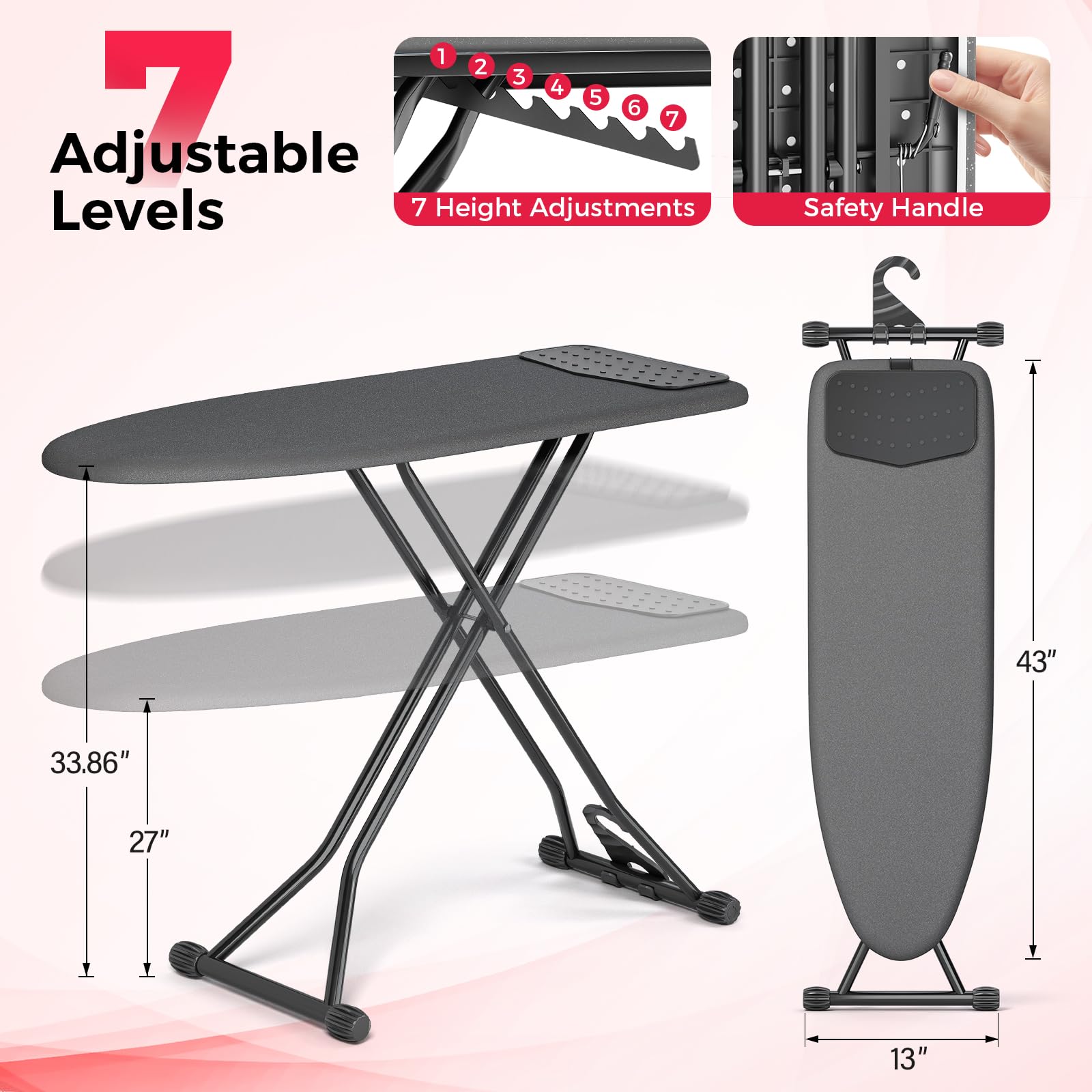APEXCHASER silicone iron mat protects surfaces during ironing