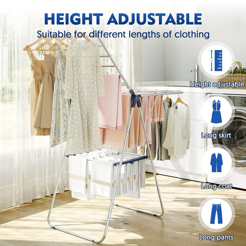 APEXCHASER large 56.4-inch drying area for towels and linens.