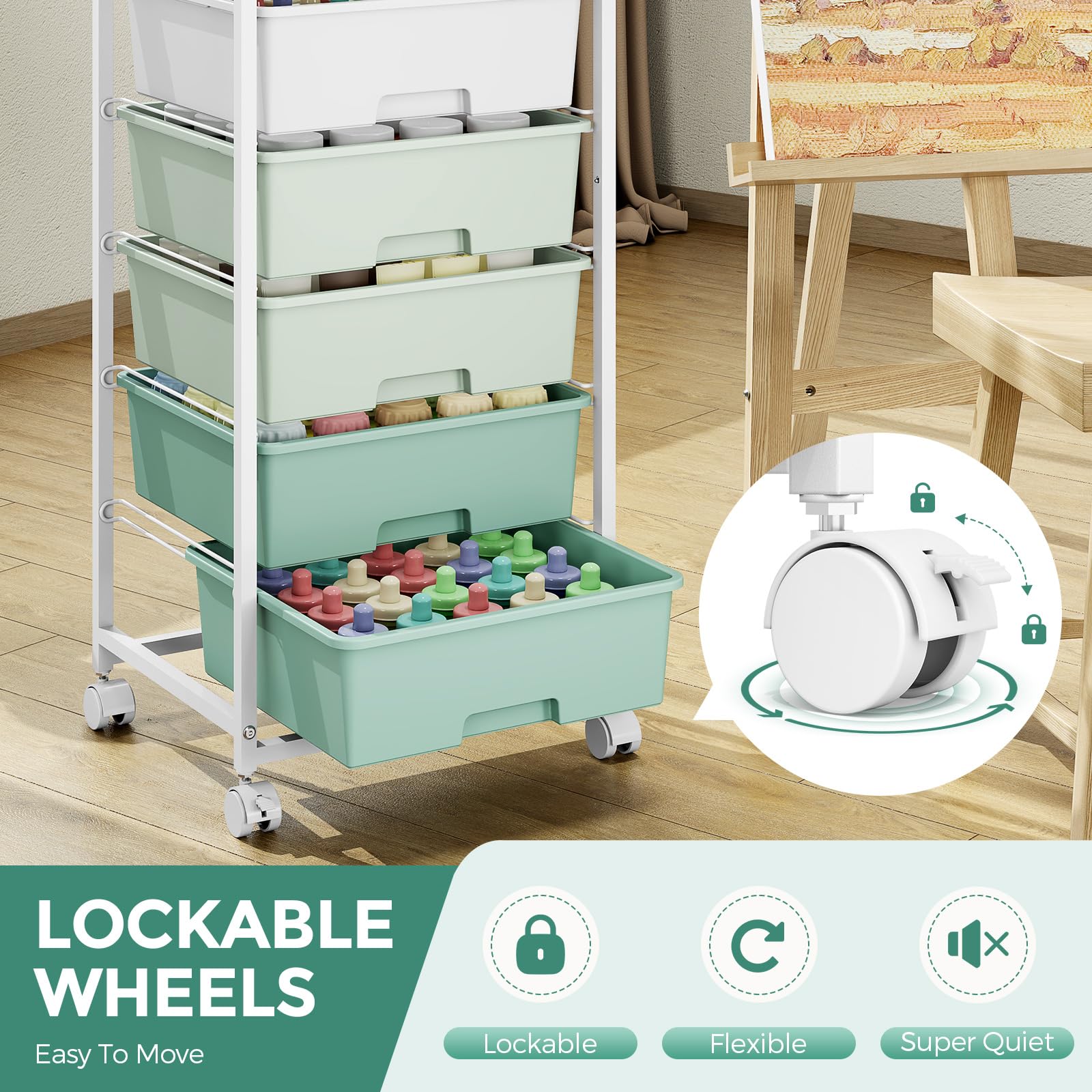 APEXCHASER drawer system with smooth tracks for easy access.