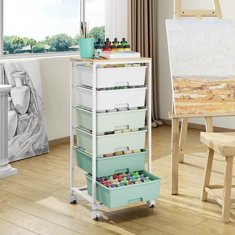 APEXCHASER green-finish cart adds calming style to any space.