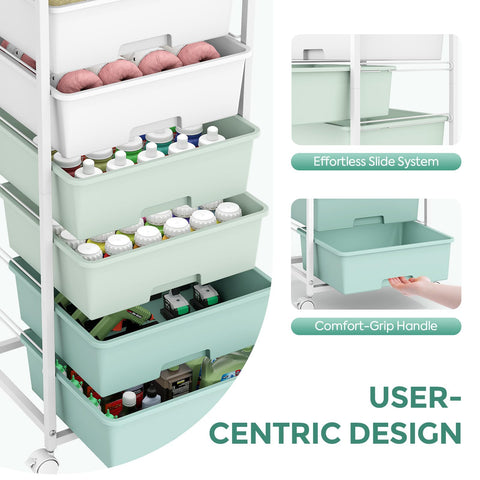 APEXCHASER metal-frame cart offers sturdy storage and long-lasting use.