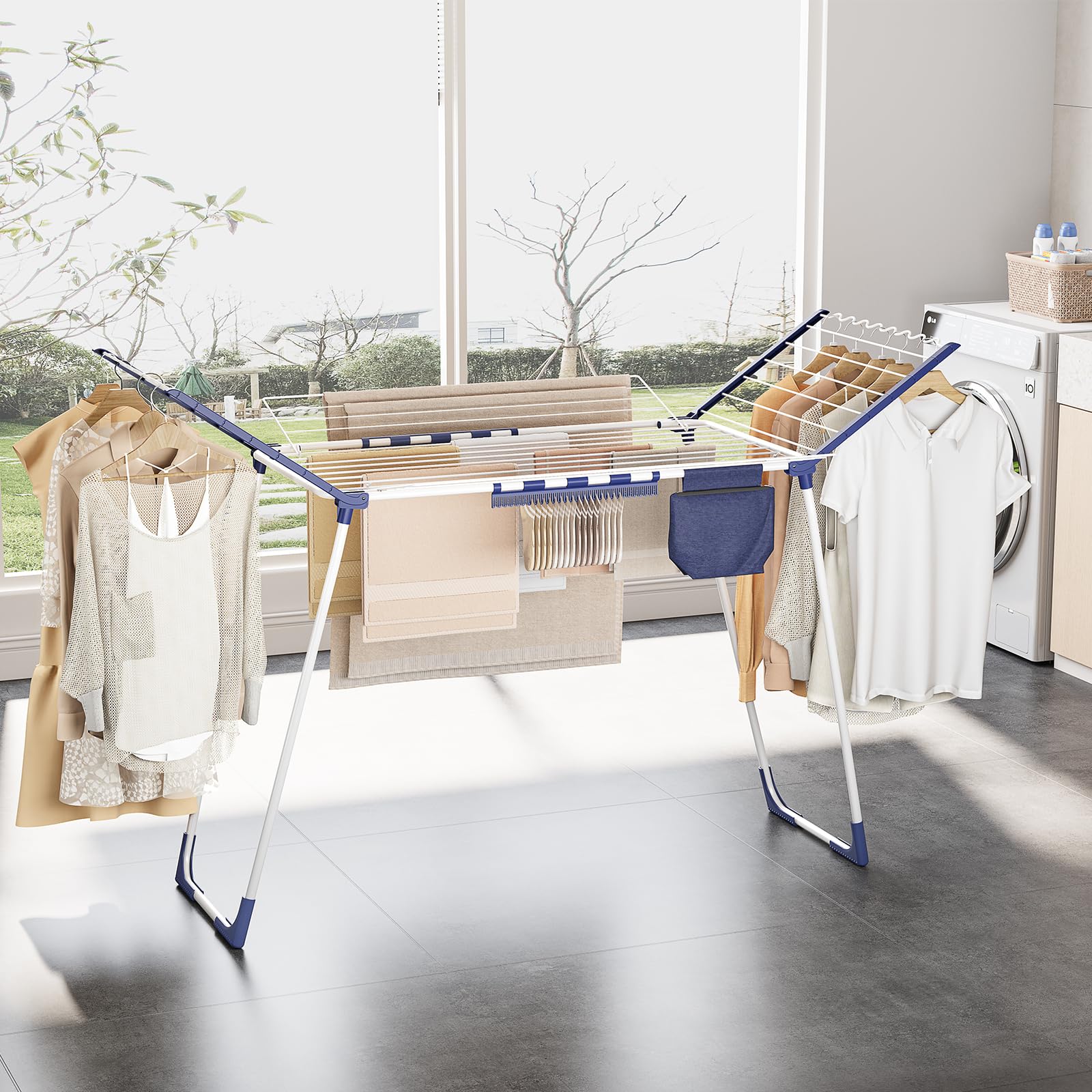 APEXCHASER rust-resistant-drying-rack suitable for indoor and outdoor use.