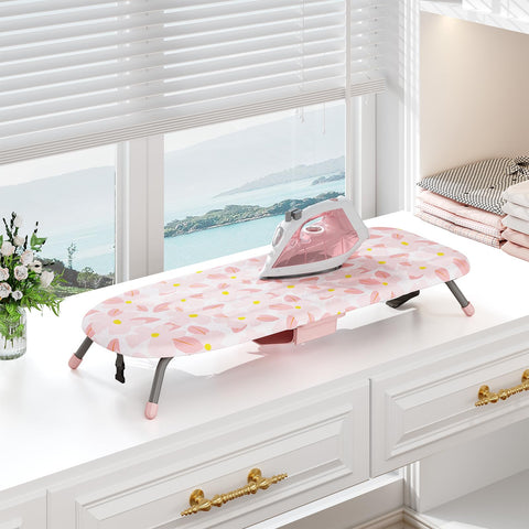 APEXCHASER dorm setup uses a compact ironing board in small spaces.