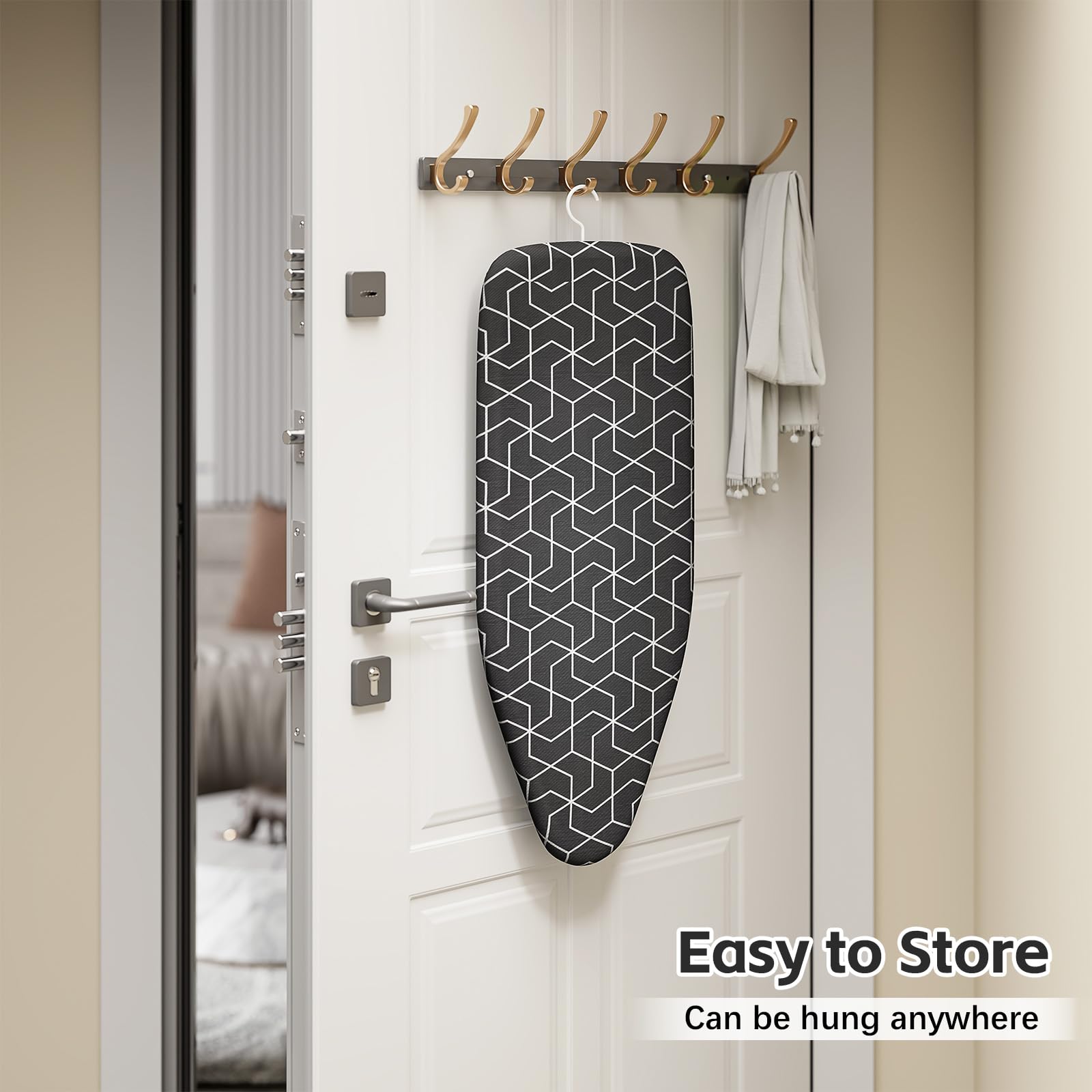 APEXCHASER small ironing board hanging hook for wall or closet.