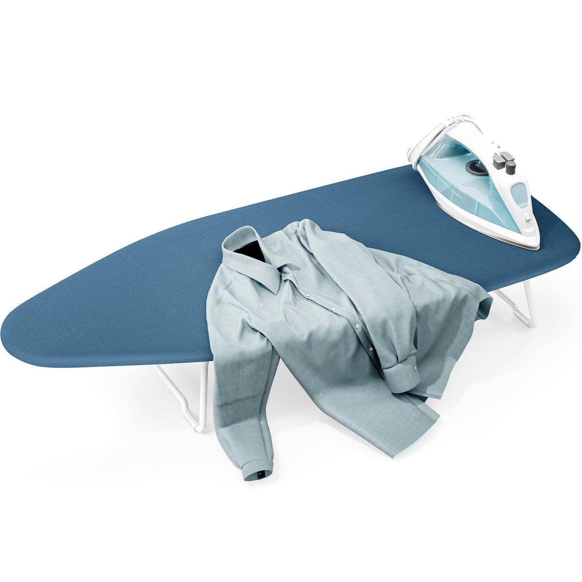 APEXCHASER small ironing board tabletop with heat-resistant cover for even heat distribution