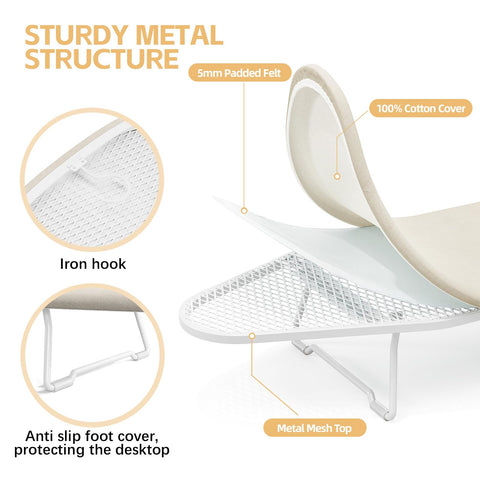 APEXCHASER heat-resistant cover protects fabrics while ironing.