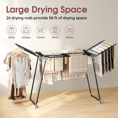 APEXCHASER thick drying bars prevent marks and support heavy items.