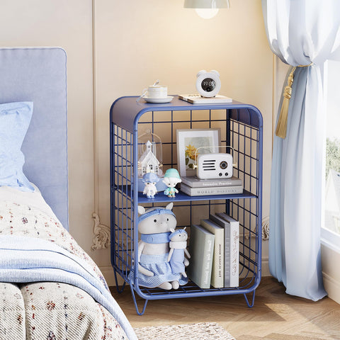 APEXCHASER three-tier metal side table offers generous storage