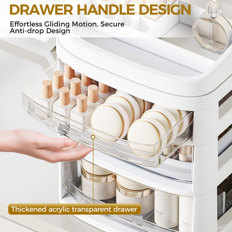 APEXCHASER top-tray lipstick-slots for organized makeup storage