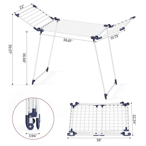 APEXCHASER winged-laundry-rack design for better air flow