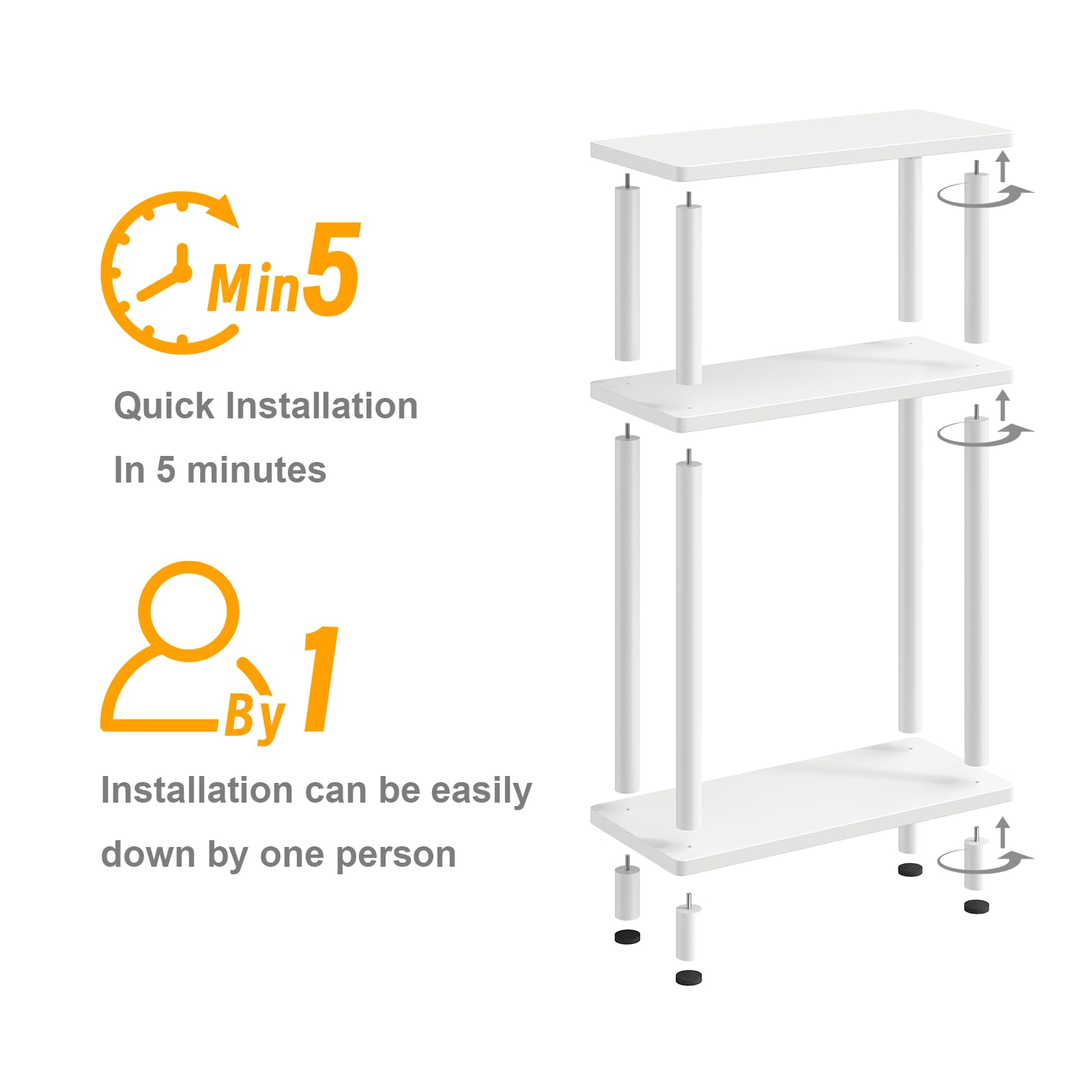 Apicizon compact end table fits living rooms bedrooms and corners.