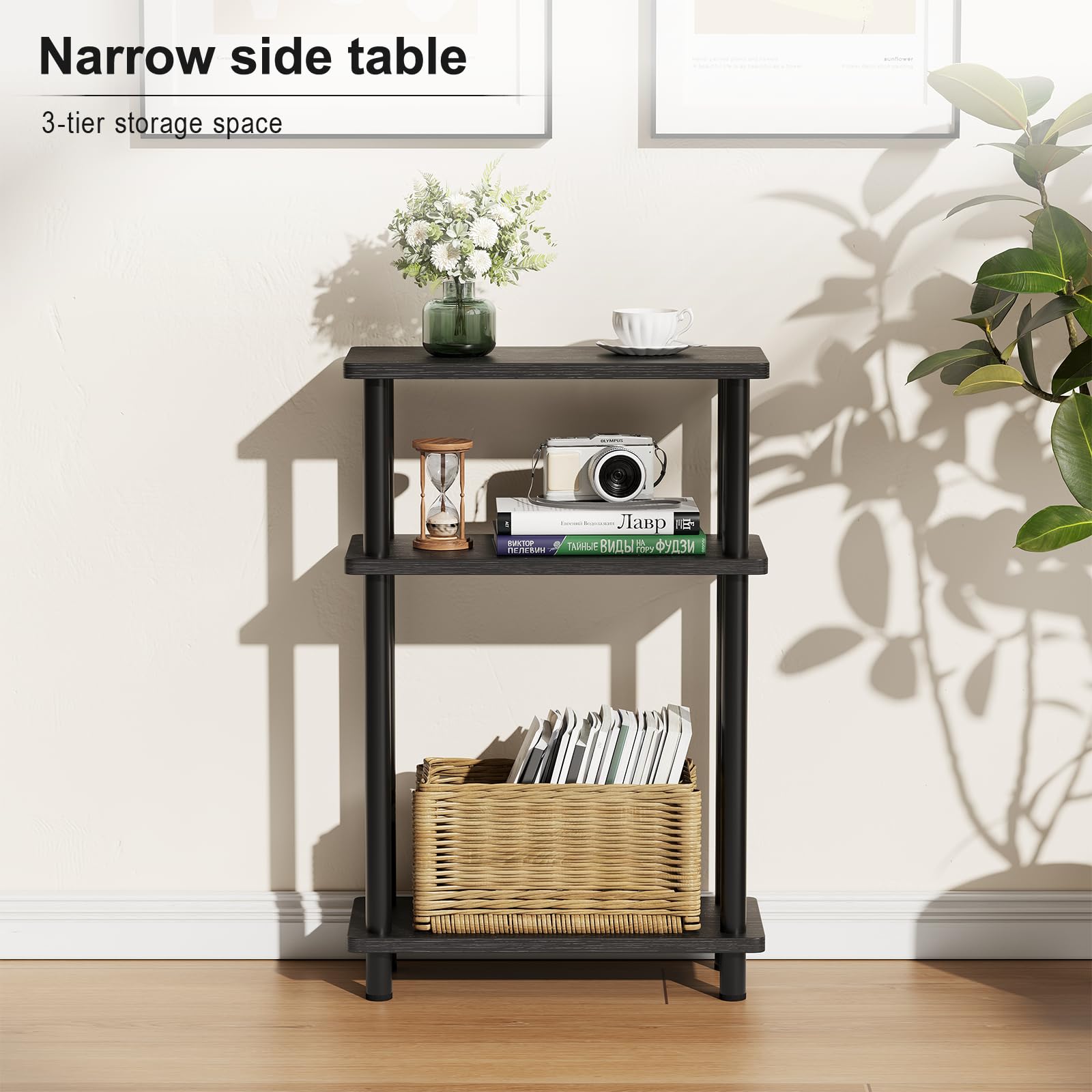 Apicizon compact-size side table fits small spaces with versatile placement.