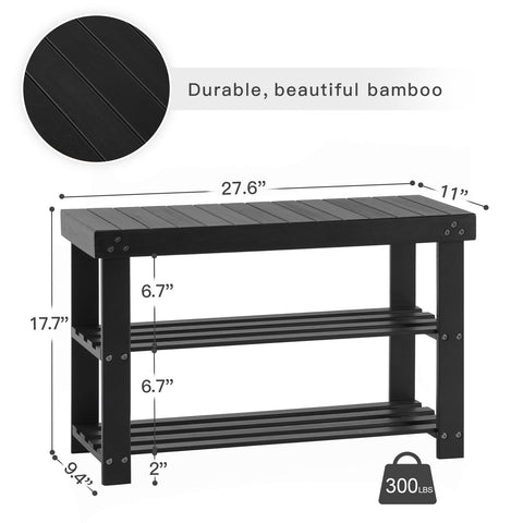 Apicizon entryway bench with storage keeps shoes neatly organized