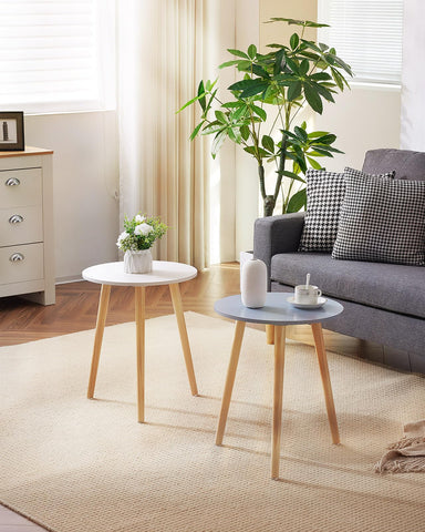 Apicizon round side table bedroom use pairs with nightstand and lamp