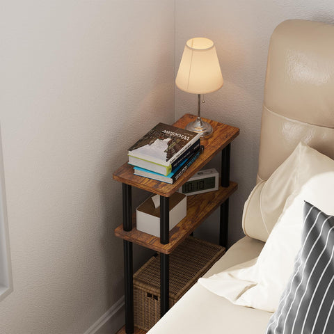 Apicizon slim nightstand fits beside sofa for handy essentials.