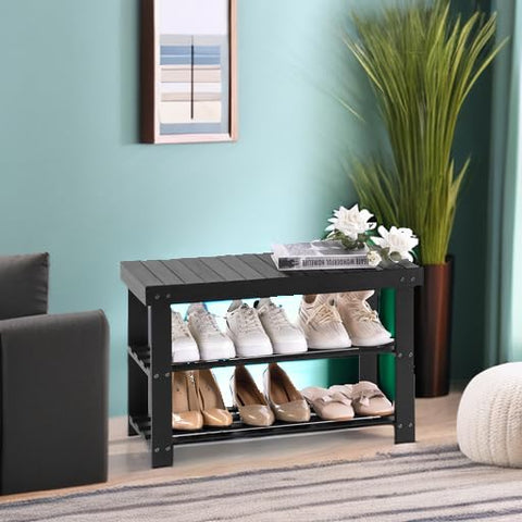 Apicizon three-tier cubbies for shoes, books, and plants