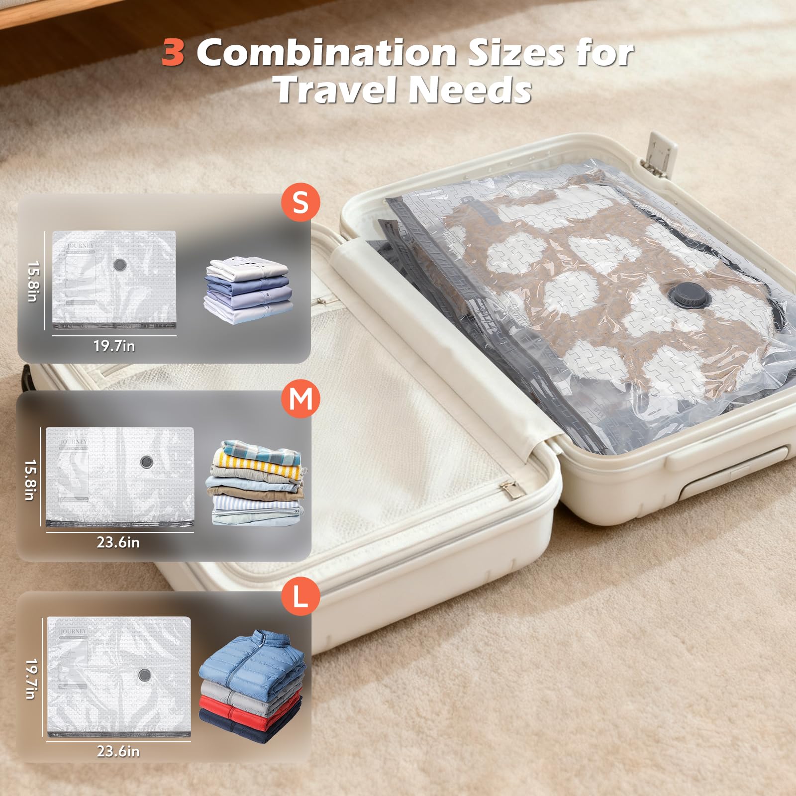 Apoaa semi-transparent bags let you identify items at a glance.