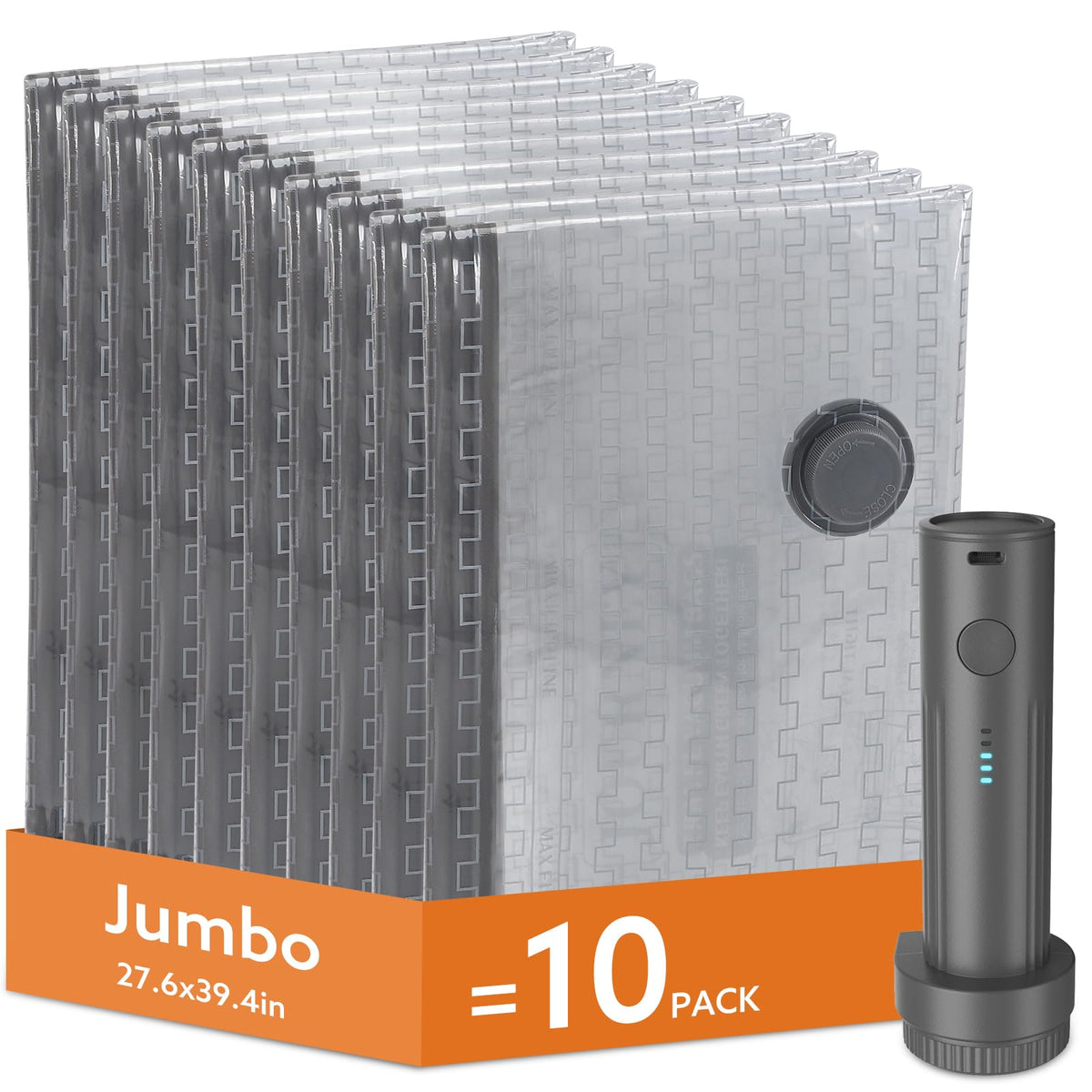 Apoaa jumbo vacuum bags set ready for home storage and space saving.
